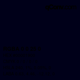 Color code: RGBA 0 0 25 0 | qconv.com