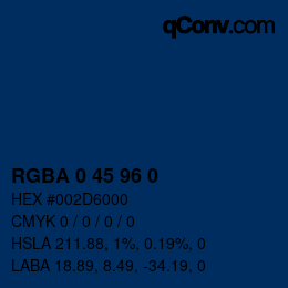 カラーコード: RGBA 0 45 96 0 | qconv.com