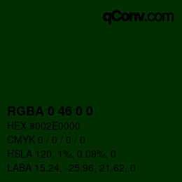 Farbcode: RGBA 0 46 0 0 | qconv.com