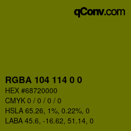 Farbcode: RGBA 104 114 0 0 | qconv.com