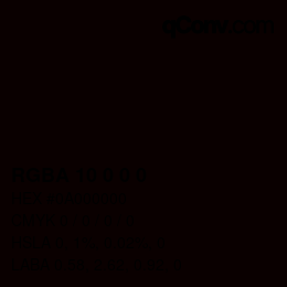 Color code: RGBA 10 0 0 0 | qconv.com