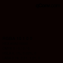 Color code: RGBA 10 1 0 0 | qconv.com