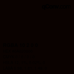 Color code: RGBA 10 2 0 0 | qconv.com