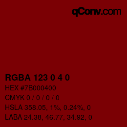 Color code: RGBA 123 0 4 0 | qconv.com