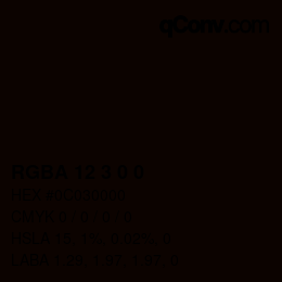 Color code: RGBA 12 3 0 0 | qconv.com