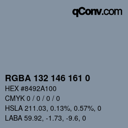 颜色代码: RGBA 132 146 161 0 | qconv.com