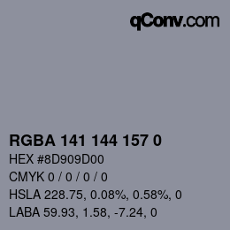 Color code: RGBA 141 144 157 0 | qconv.com