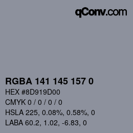 颜色代码: RGBA 141 145 157 0 | qconv.com