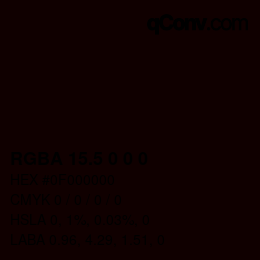 Color code: RGBA 15.5 0 0 0 | qconv.com