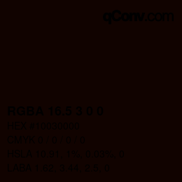 Color code: RGBA 16.5 3 0 0 | qconv.com