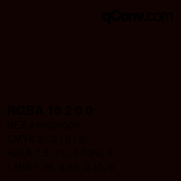 Color code: RGBA 16 2 0 0 | qconv.com
