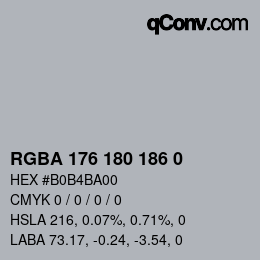 Farbcode: RGBA 176 180 186 0 | qconv.com