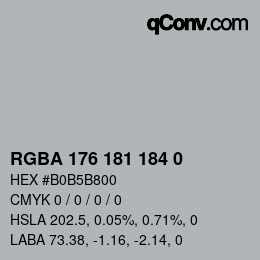 颜色代码: RGBA 176 181 184 0 | qconv.com