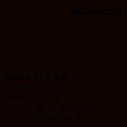Código de color: RGBA 17 3 0 0 | qconv.com