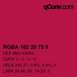 Farbcode: RGBA 182 20 73 0 | qconv.com