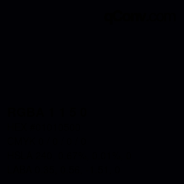Color code: RGBA 1 1 5 0 | qconv.com