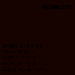 颜色代码: RGBA 21.5 3 0 0 | qconv.com