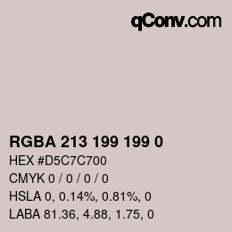 Color code: RGBA 213 199 199 0 | qconv.com