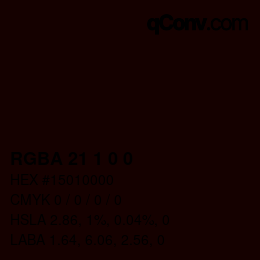 Color code: RGBA 21 1 0 0 | qconv.com
