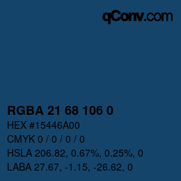 Farbcode: RGBA 21 68 106 0 | qconv.com