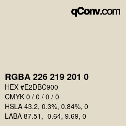 Color code: RGBA 226 219 201 0 | qconv.com