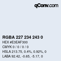 颜色代码: RGBA 227 234 243 0 | qconv.com