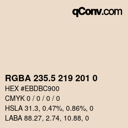 Farbcode: RGBA 235.5 219 201 0 | qconv.com