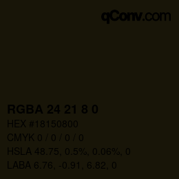 Farbcode: RGBA 24 21 8 0 | qconv.com