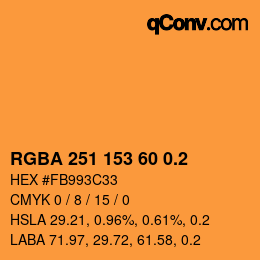 颜色代码: RGBA 251 153 60 0.2 | qconv.com
