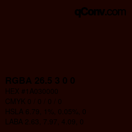 Color code: RGBA 26.5 3 0 0 | qconv.com