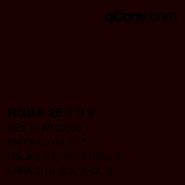 Color code: RGBA 26 1 0 0 | qconv.com