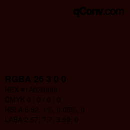 Color code: RGBA 26 3 0 0 | qconv.com
