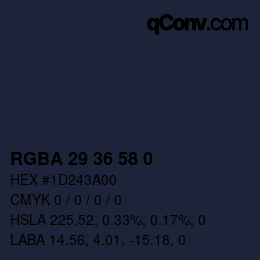 Color code: RGBA 29 36 58 0 | qconv.com