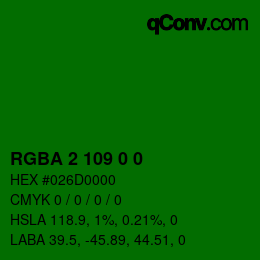 Farbcode: RGBA 2 109 0 0 | qconv.com