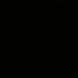 Color code: RGBA 2 3 0 0 | qconv.com