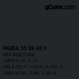 Color code: RGBA 35 39 42 0 | qconv.com