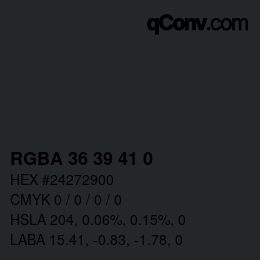 Color code: RGBA 36 39 41 0 | qconv.com