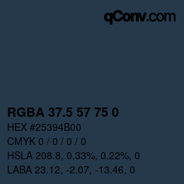 Code couleur: RGBA 37.5 57 75 0 | qconv.com