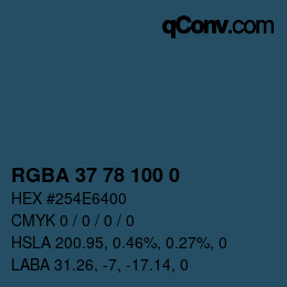 Color code: RGBA 37 78 100 0 | qconv.com
