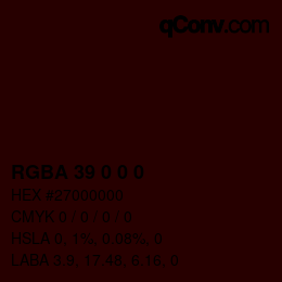 Farbcode: RGBA 39 0 0 0 | qconv.com