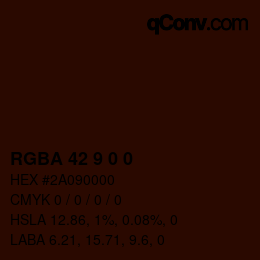 Farbcode: RGBA 42 9 0 0 | qconv.com
