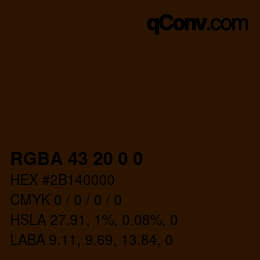 Color code: RGBA 43 20 0 0 | qconv.com
