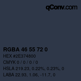 Color code: RGBA 46 55 72 0 | qconv.com