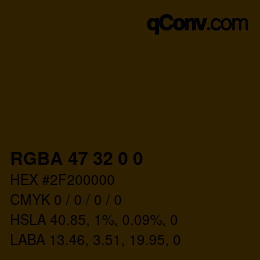 Farbcode: RGBA 47 32 0 0 | qconv.com