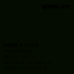 Color code: RGBA 4 11 0 0 | qconv.com