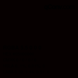 Color code: RGBA 5.5 0 0 0 | qconv.com