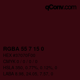 Farbcode: RGBA 55 7 15 0 | qconv.com