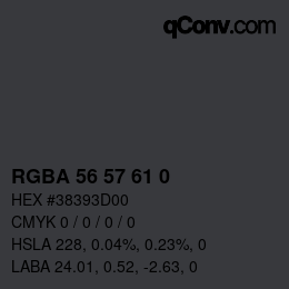 Color code: RGBA 56 57 61 0 | qconv.com
