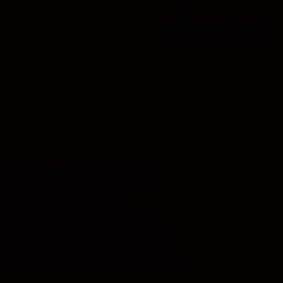 カラーコード: RGBA 5 0 0 0.1 | qconv.com
