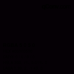 Color code: RGBA 5 0 5 0 | qconv.com